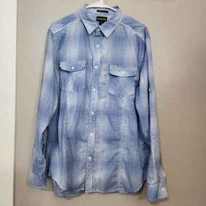 Helix Men's Button‎ Up Plaid Shirt Size XL Western